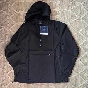 NWT- Charles River Apparel Black Hooded Jacket